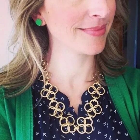 🎃 Stella & Dot Crosby Gold Link Necklace - Picture 6 of 8